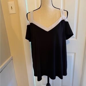 INC International Concepts Black Top with White Trim